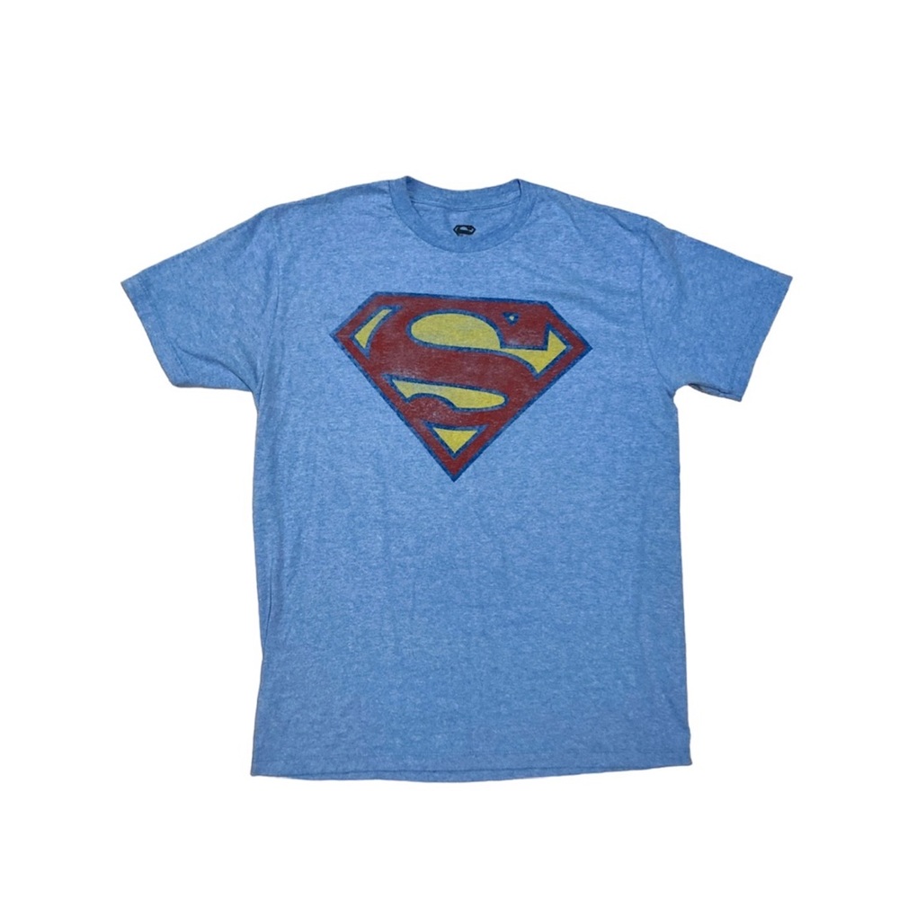 DC Comics Superman Blue Distressed T-Shirt